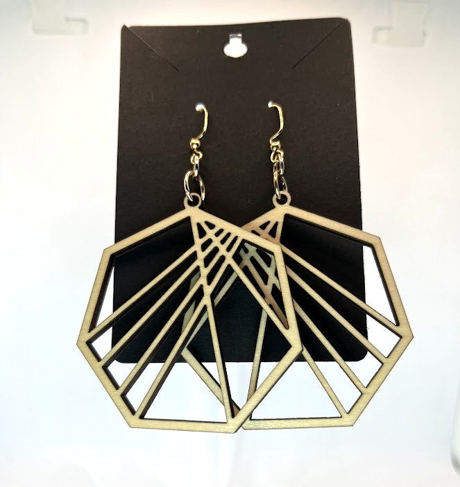 Art Deco Sunburst Geo Earrings