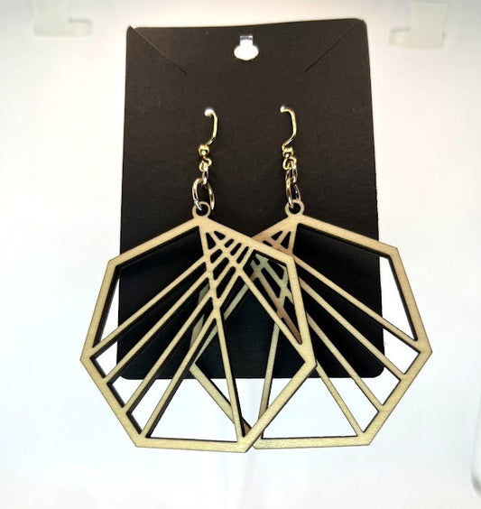 Art Deco Sunburst Geo Earrings