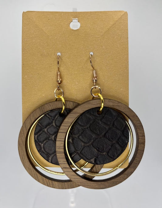 Leather, Metal & Wood Hoops