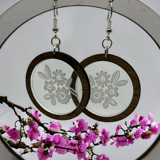 Round Flower Earrings